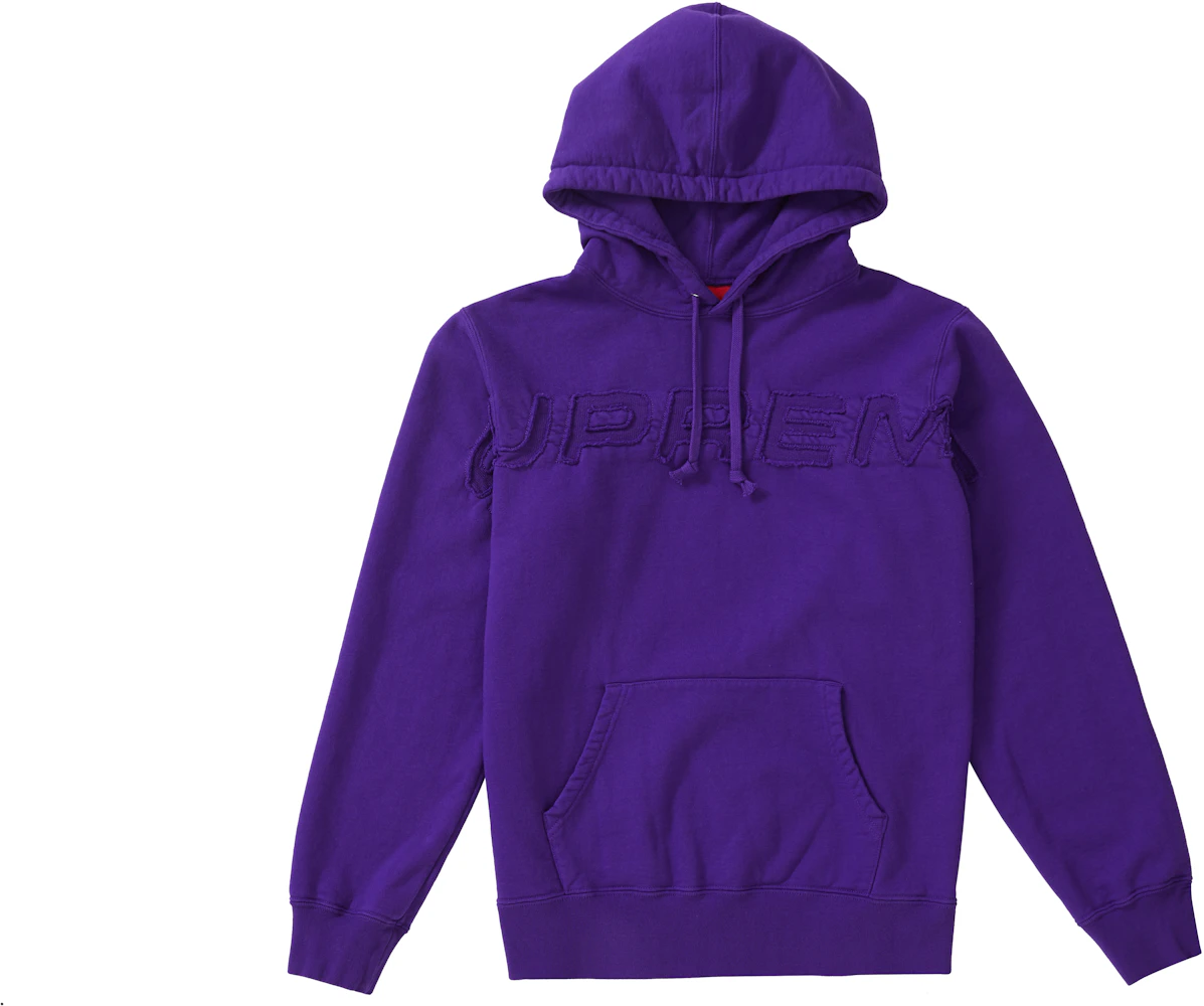 Supreme Set In Logo Hooded Sweatshirt Purple Men's - SS19 - US