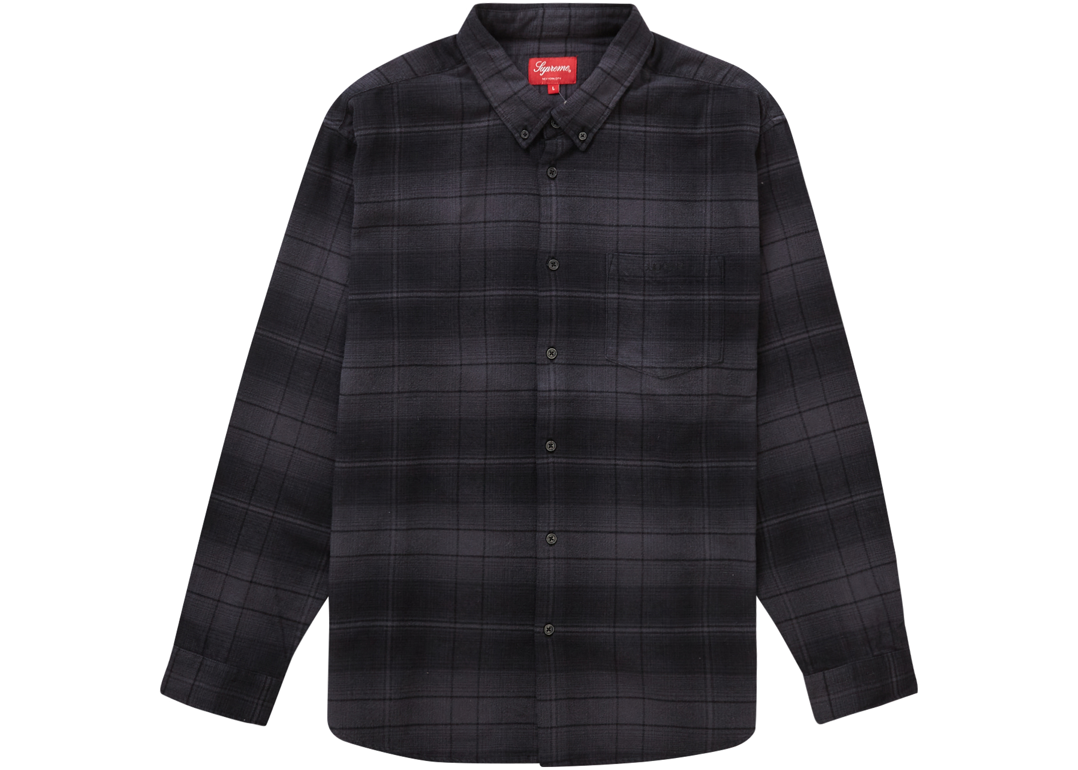 【新品】Supreme Shadow Plaid Flannel Shirt 黒Sサイズ