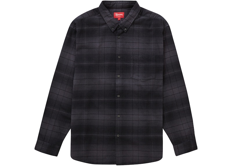 Supreme Shadow Plaid Flannel Shirt (SS23) Black - SS23 男士- TW