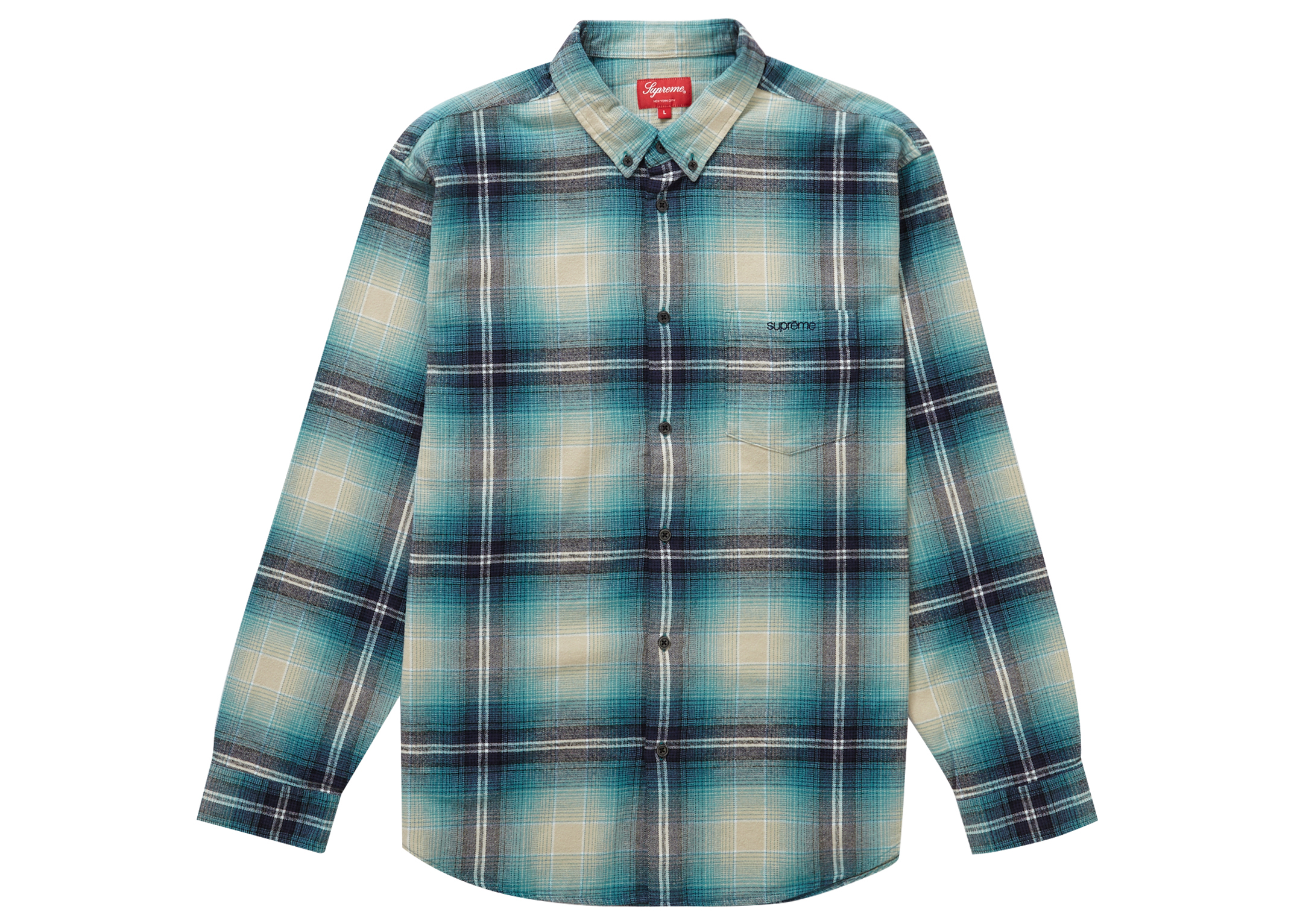 ブルー×レッド Supreme Shadow Plaid Flannel Shirt 