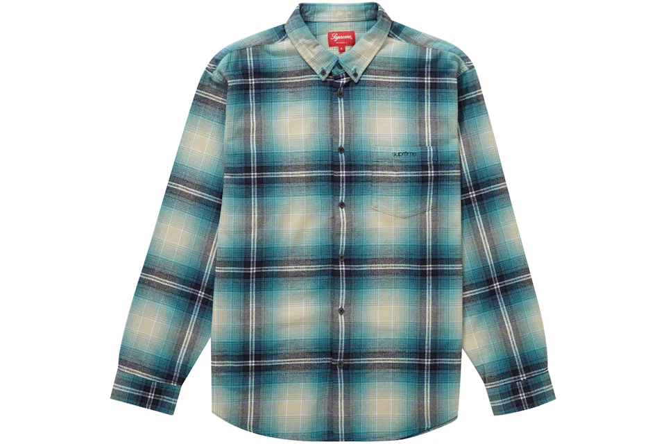 Supreme Shadow Plaid Flannel Shirt (SS23) Blue