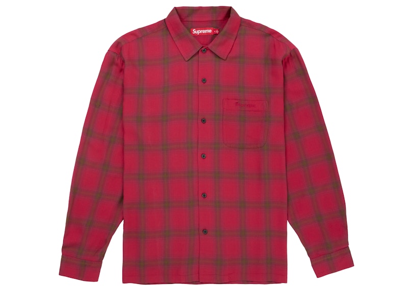 Supreme Shadow Plaid Rayon Shirt Magenta メンズ - SS26 - JP
