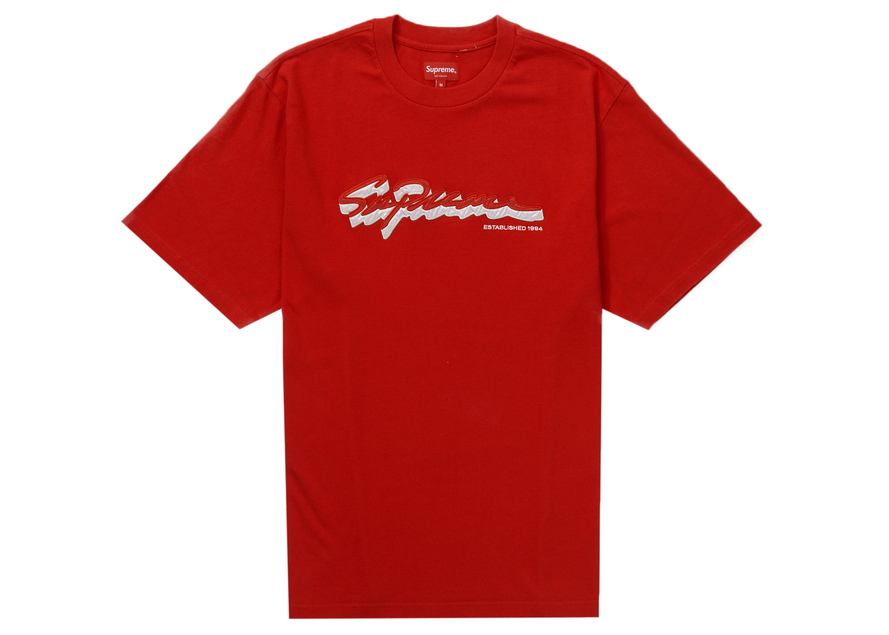 Supreme Shadow Script S/S Top Red メンズ - FW22 - JP