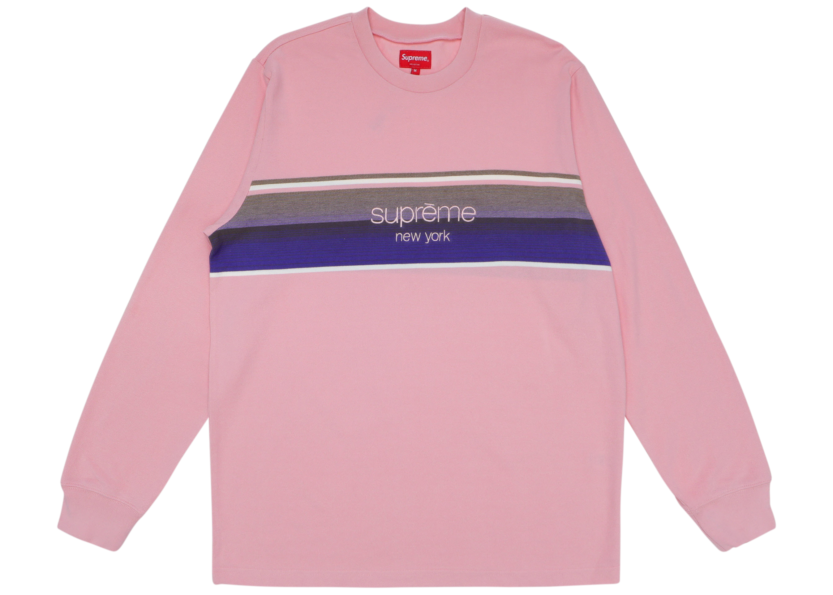 Supreme Shadow Stripe LS Top Pink