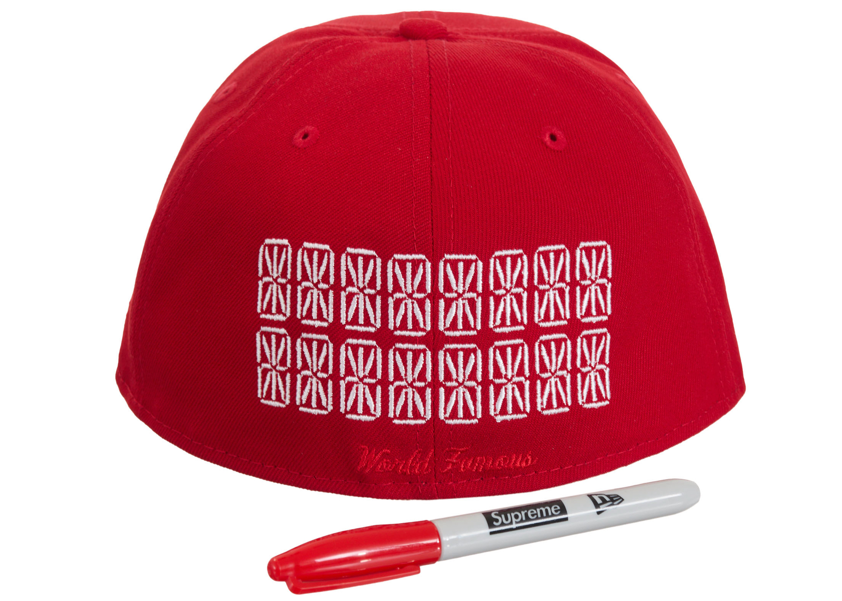 Supreme Sharpie Box Logo New Era Fitted Cap Red - SS24 - JP