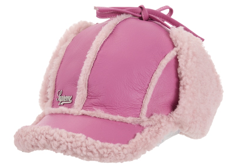 帽子 supreme Shearling Lined Earflap Cap Supreme Shearling Lined Earflap Cap Pink - FW25 - US