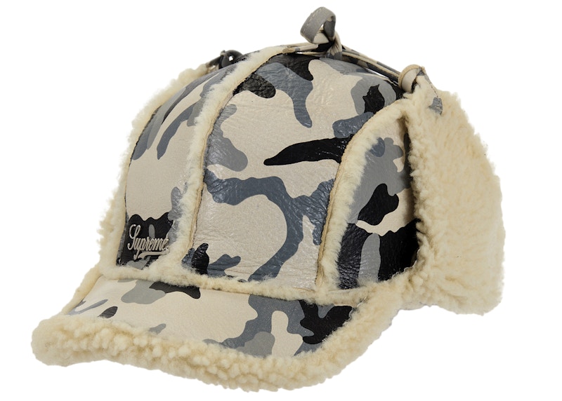 Supreme Shearling Lined Earflap Cap Snow Camo - FW25 - GB