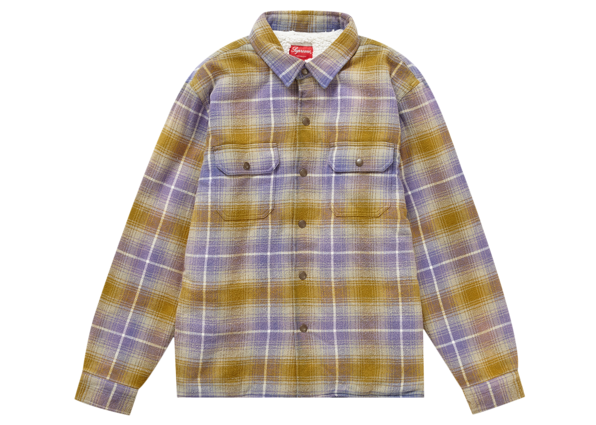 新品 supreme flannel shirt olive mサイズ