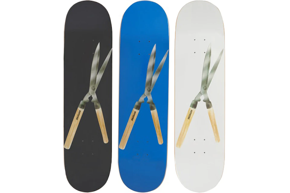Supreme Shears Skateboard Deck Black/Royal/White Set