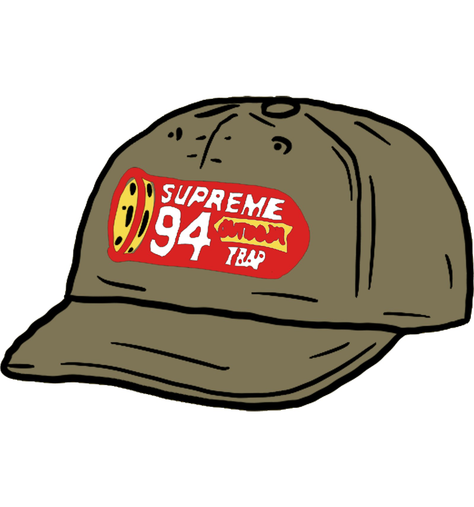 Supreme Shell Patch 6-Panel Olive