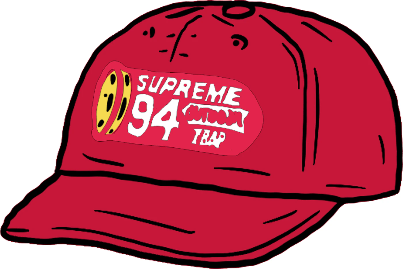 Supreme Shell Patch 6-Panel Red - SS21 - US