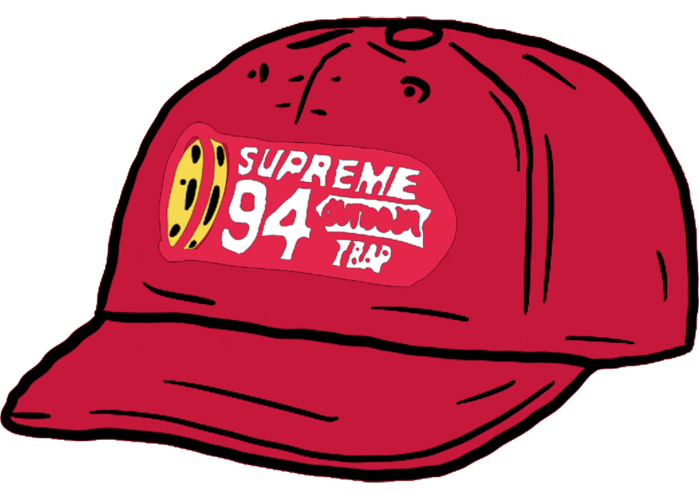 Supreme Shell Patch 6-Panel Red - SS21 - US