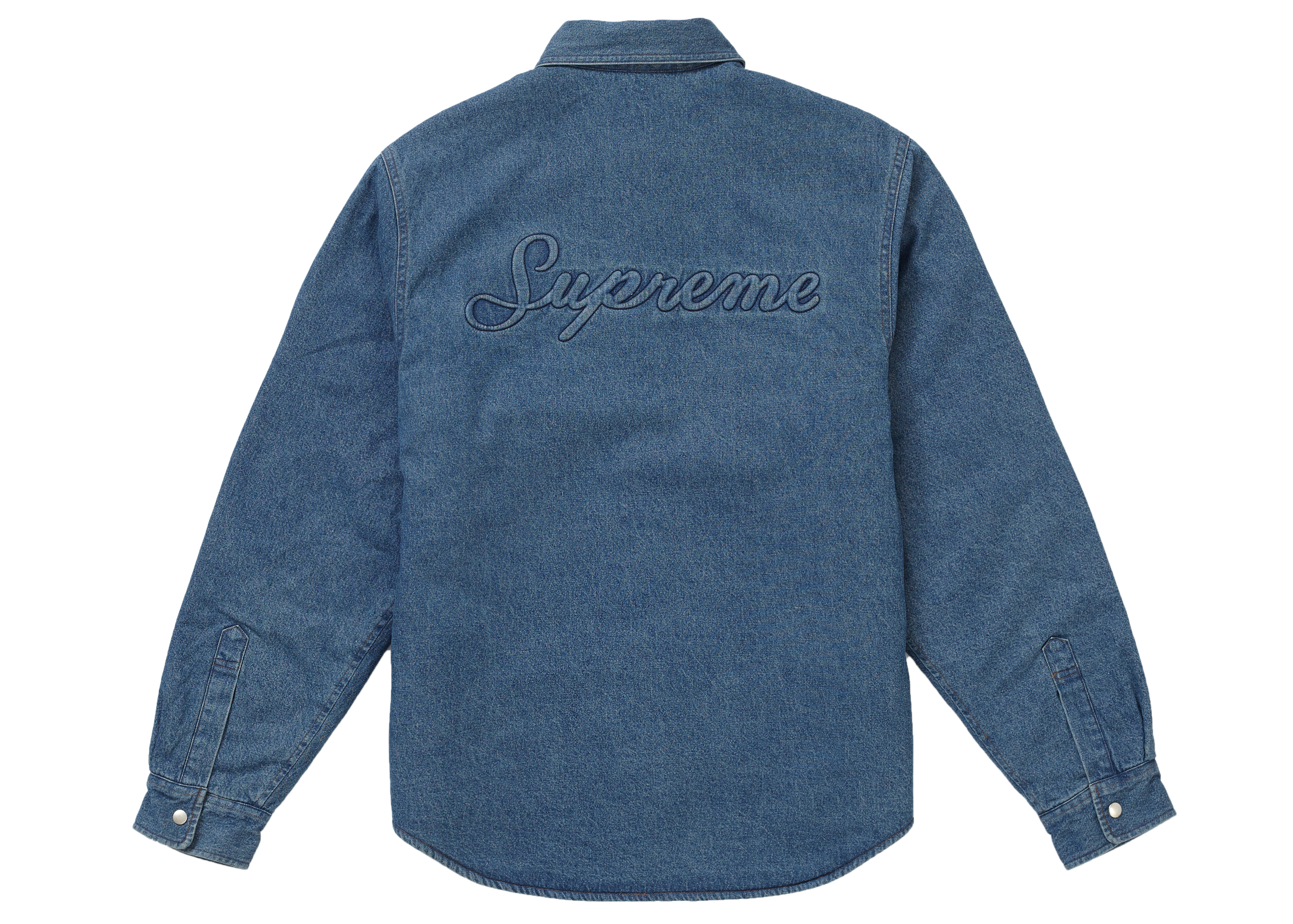 Supreme Sherpa Lined Denim Shirt Blue - FW18 - JP