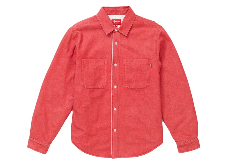 supreme sherpa lined denim shirt M