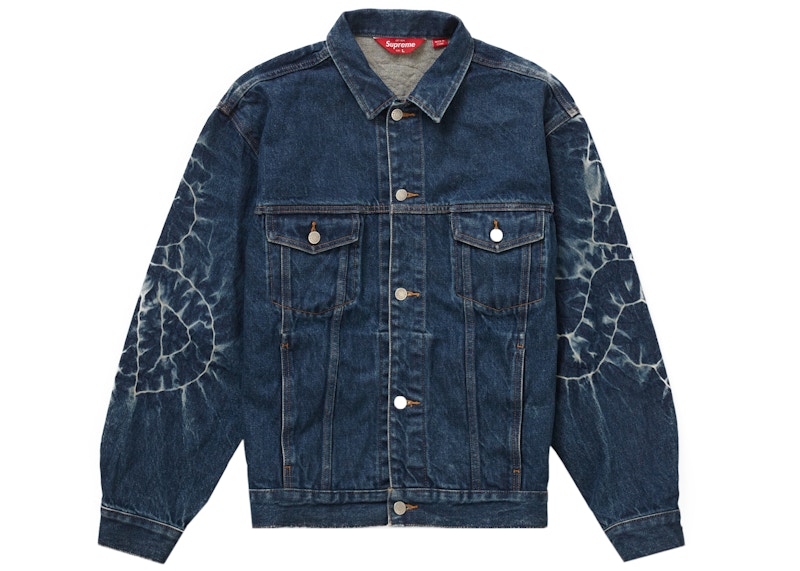 Supreme Shibori Denim Trucker Jacket Rigid Indigo