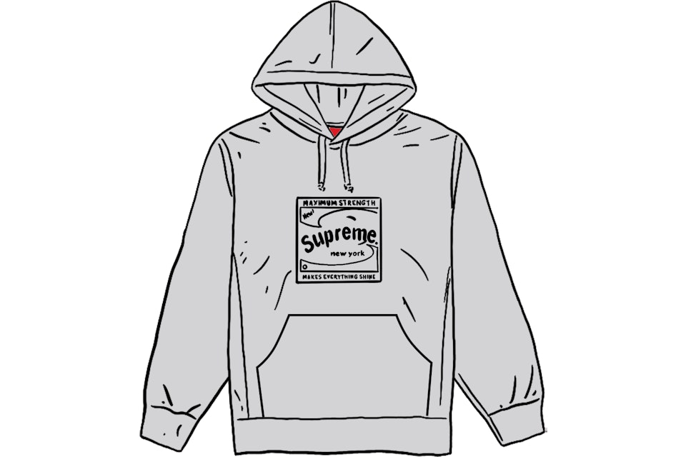 Supreme Shine Hooded Sweatshirt Ash Grey