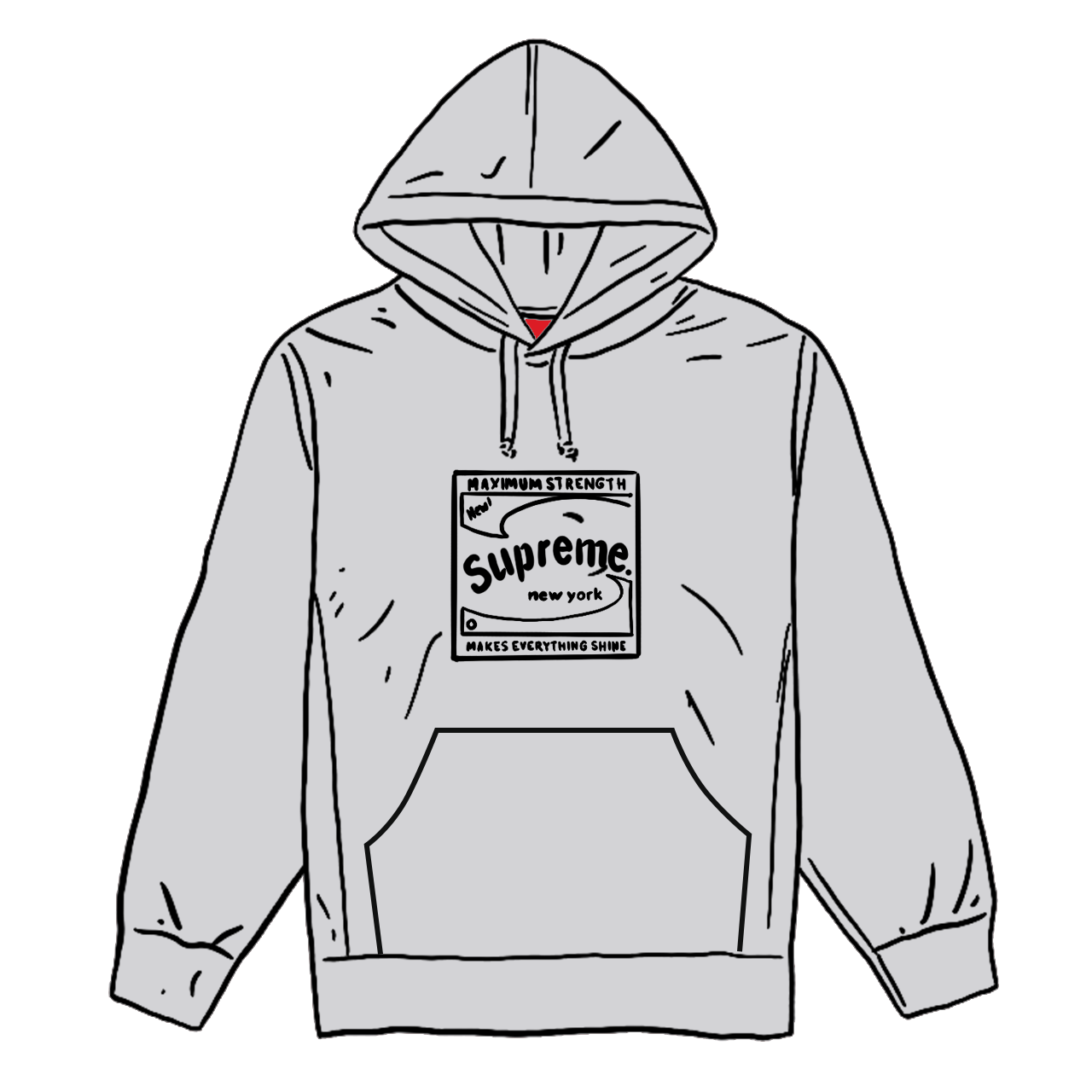Supreme Shine Hooded Sweatshirt Ash Grey - SS21