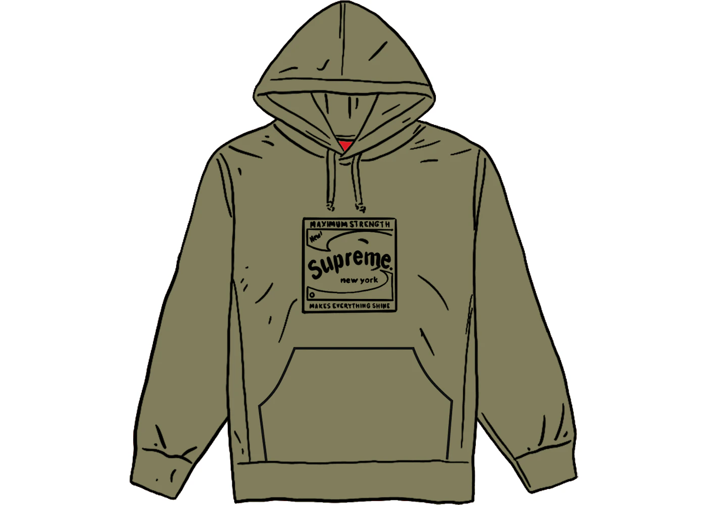 Supreme Shine Hooded Sweatshirt Light Olive Men s SS21 US