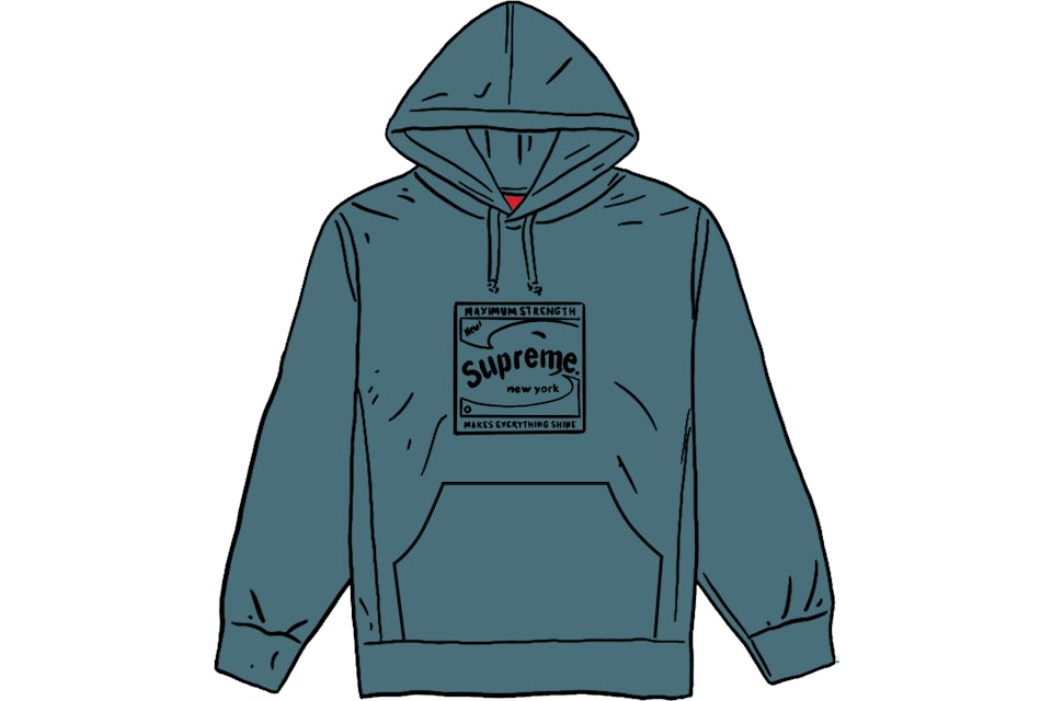 Supreme Shine Hooded Sweatshirt Slate Men's - SS21 - US
