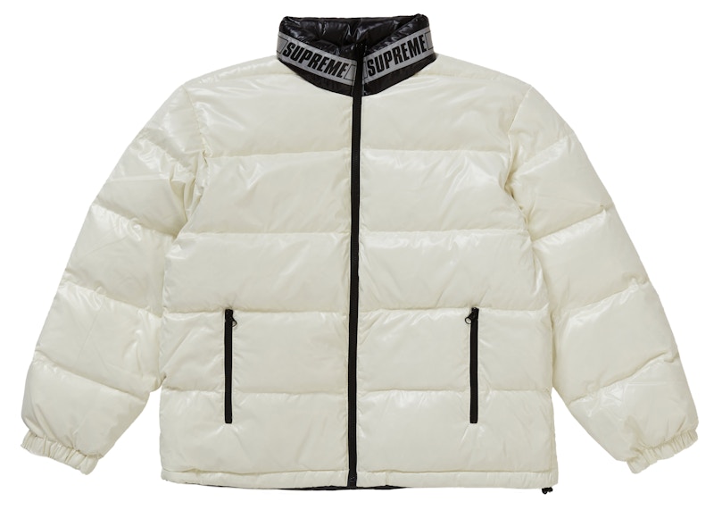 Supreme ny reversible puffy jacket white sale