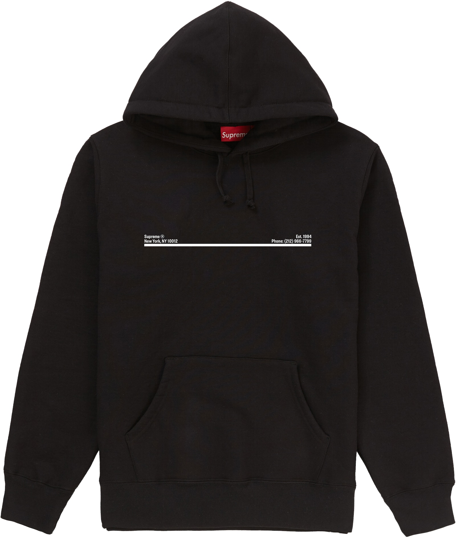 Supreme Shop Hooded Sweatshirt Black New York City - FW20