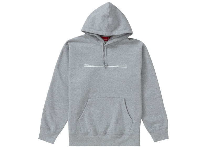 Supreme Shop Hooded Sweatshirt Heather Grey London - FW20 Men's - US