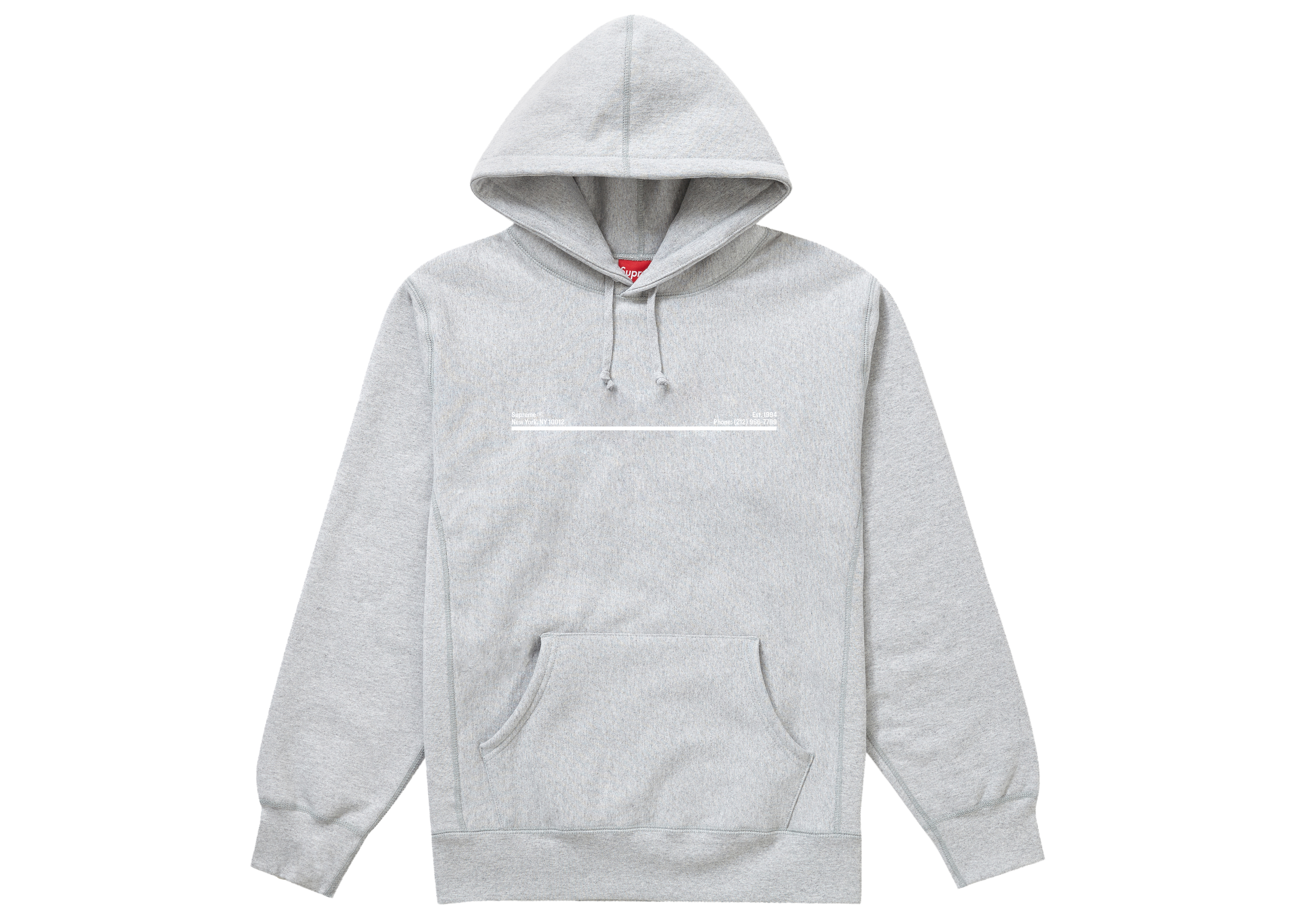Supreme Shop Hooded Sweatshirt Heather Grey New York City メンズ ...