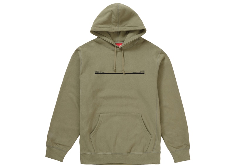 Supreme Shop Hooded Sweatshirt Light Olive Brooklyn Men's - FW20 - US