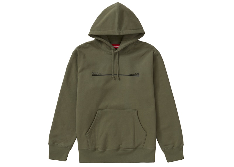 Supreme Shop Hooded Sweatshirt Light Olive London - FW20 Men's - US