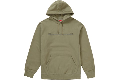 Supreme Shop Hooded Sweatshirt Light Olive Los Angeles Men's