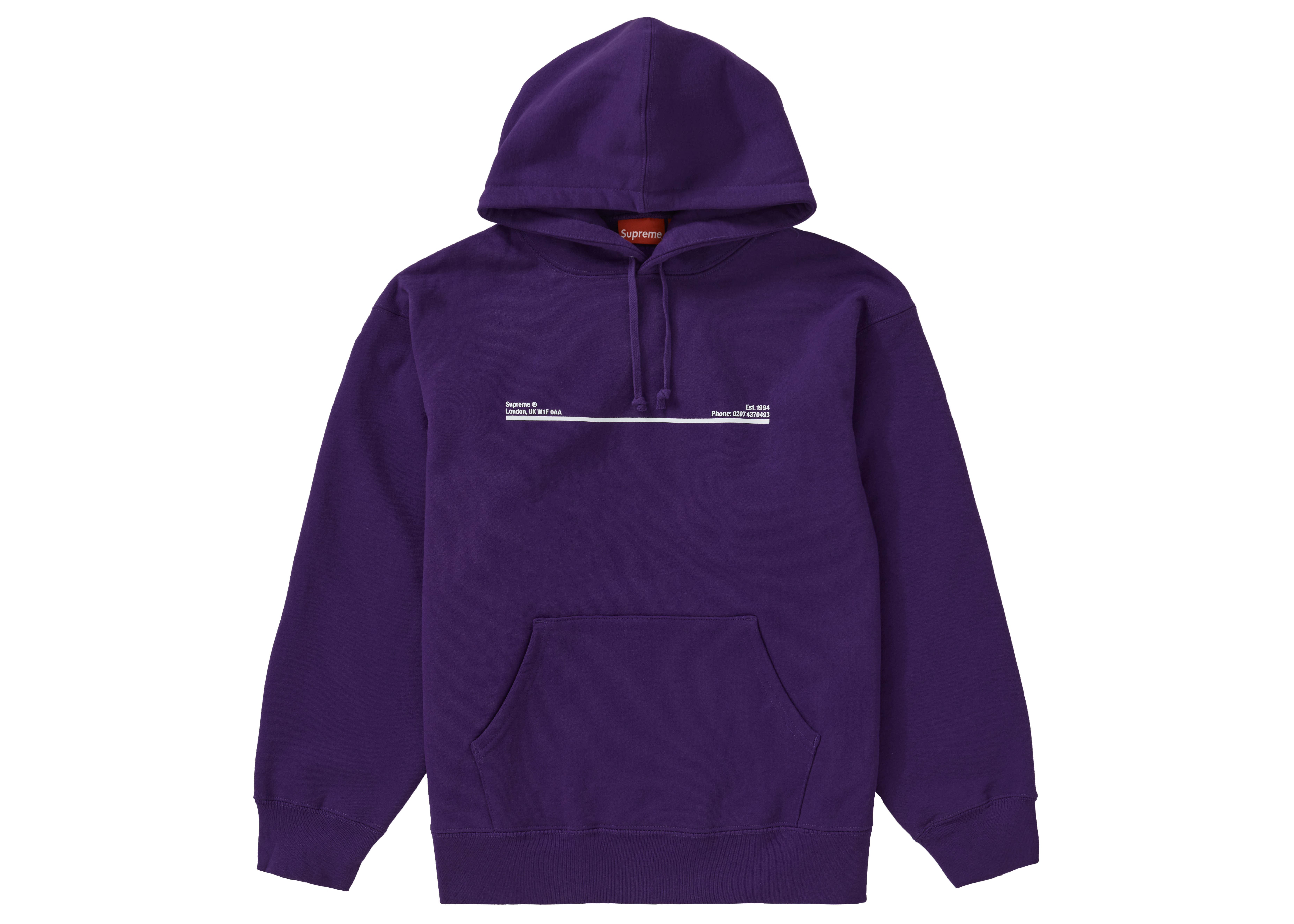Supreme Shop Hooded Sweatshirt Purple London - FW20 Men's - US