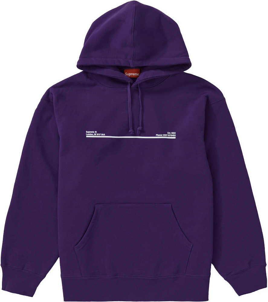 Supreme Shop Hooded Sweatshirt Purple London Men's - FW20 - US
