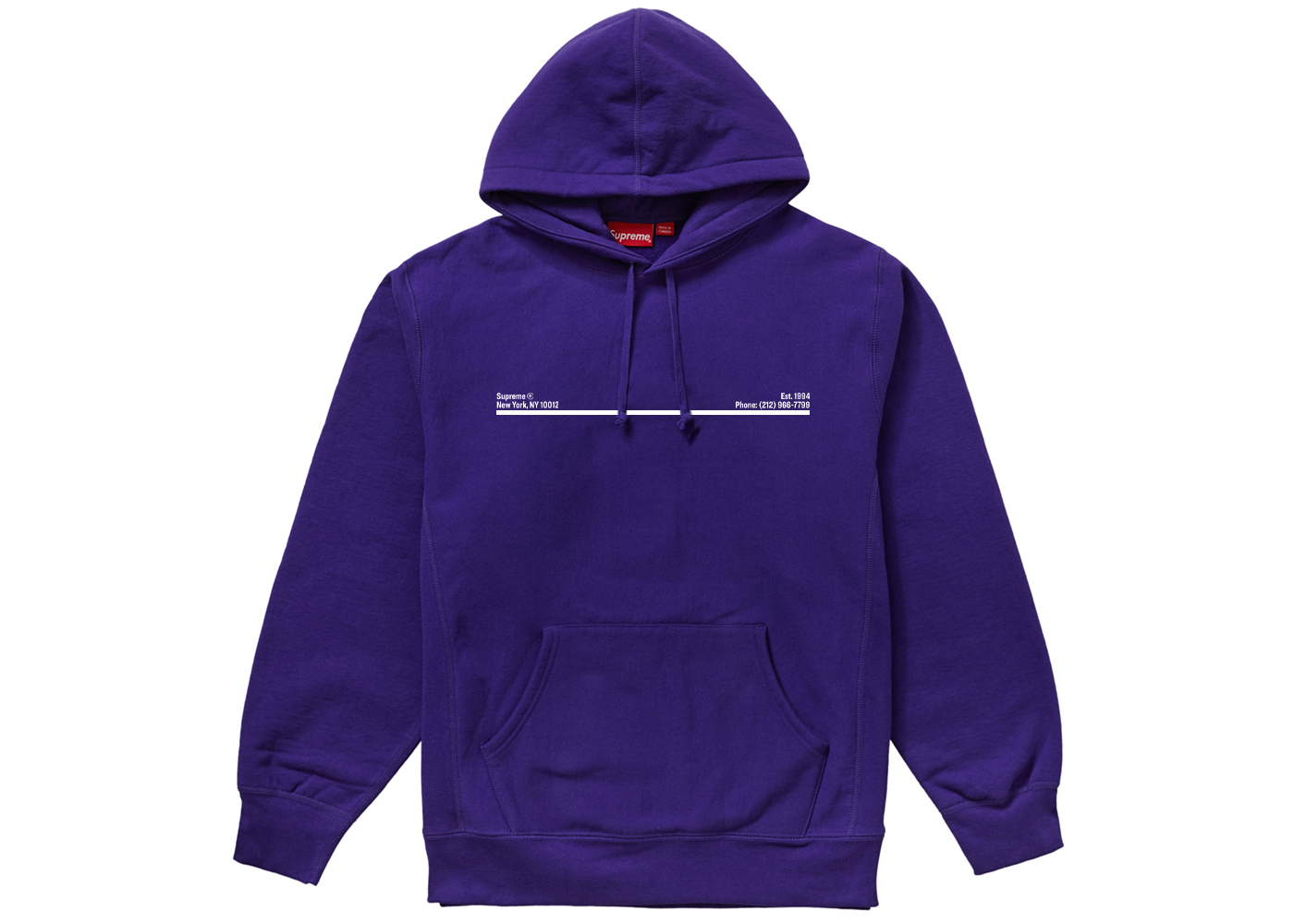 Supreme Shop Hooded Sweatshirt Purple New York City Men's - FW20 - US