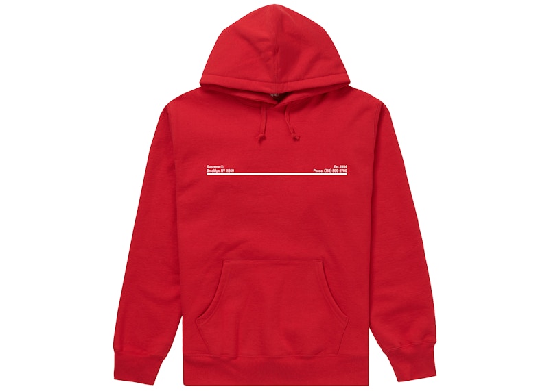 Supreme Shop Hooded Sweatshirt Red Brooklyn Men's - FW20 - US