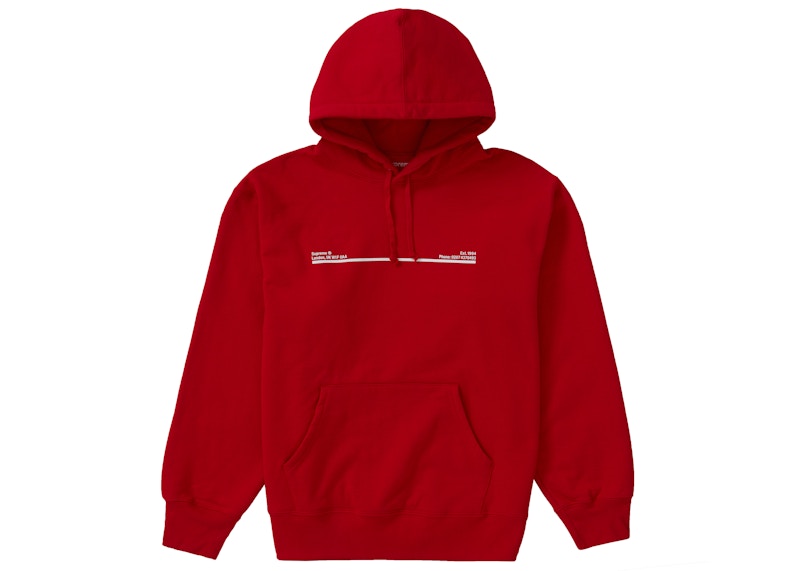 Supreme Shop Hooded Sweatshirt Red London - FW20 男装- CN