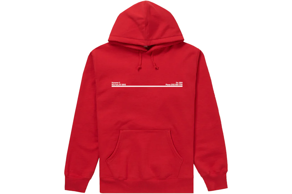 Supreme Shop Hooded Sweatshirt Red New York City