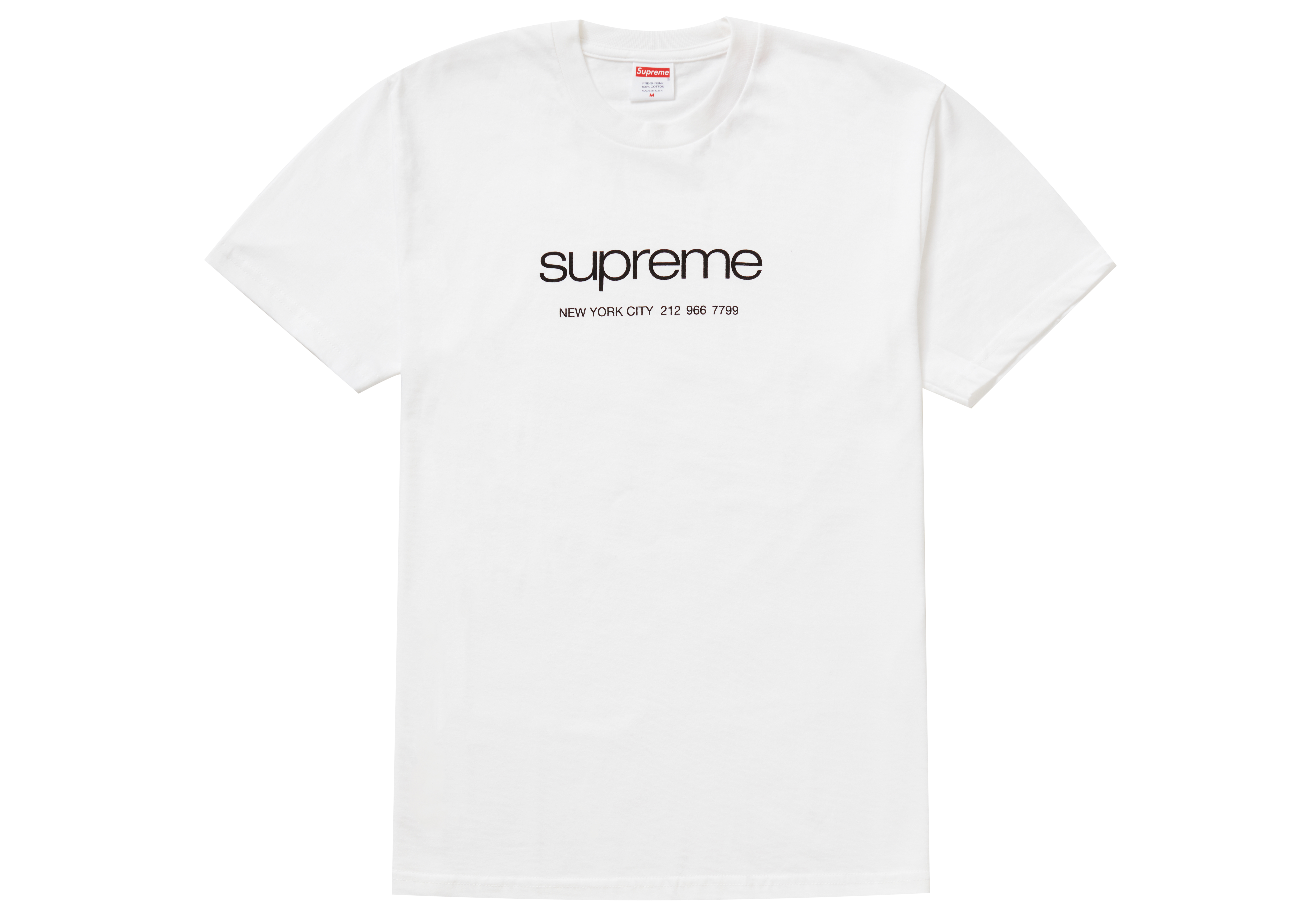 S 白 Supreme shop tee white シュプリーム Tシャツ