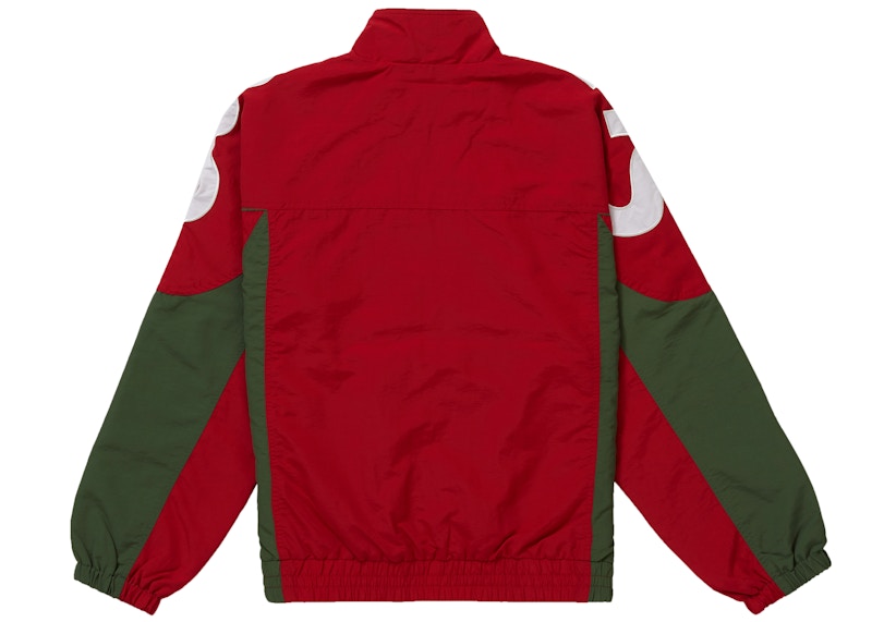 メンズM Supreme Shoulder Logo Track Jacket Red - ナイロンジャケット