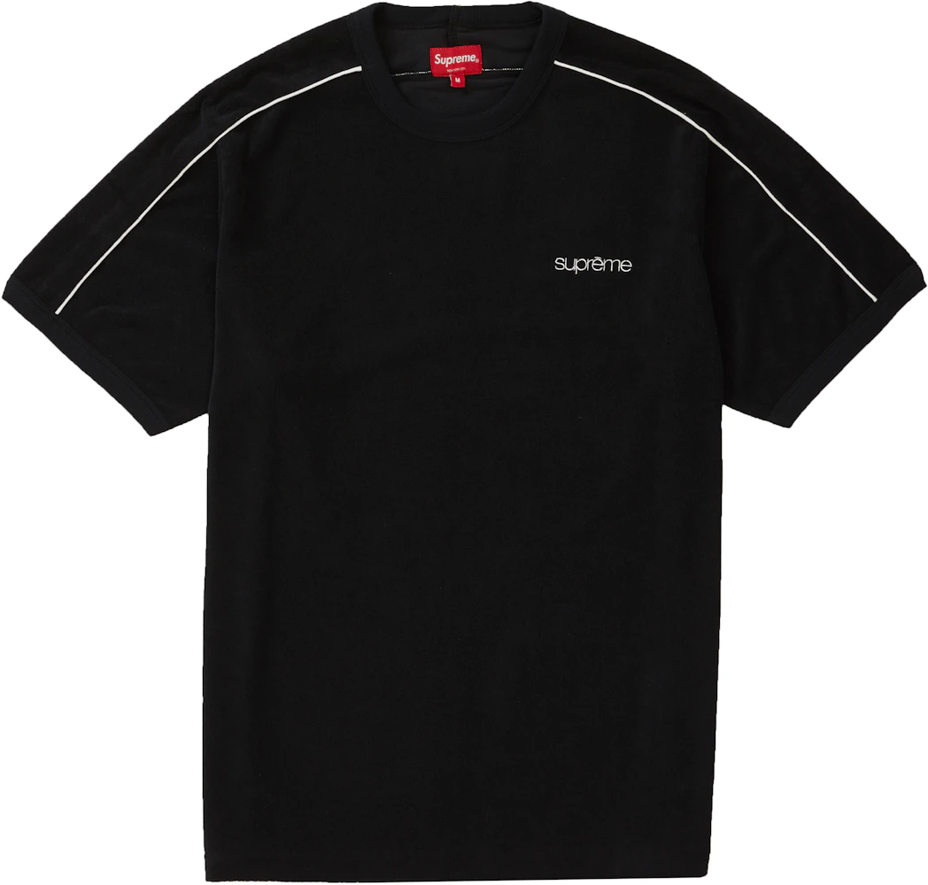 Supreme Shoulder Stripe Terry S/S Top Black Men's - SS19 - US