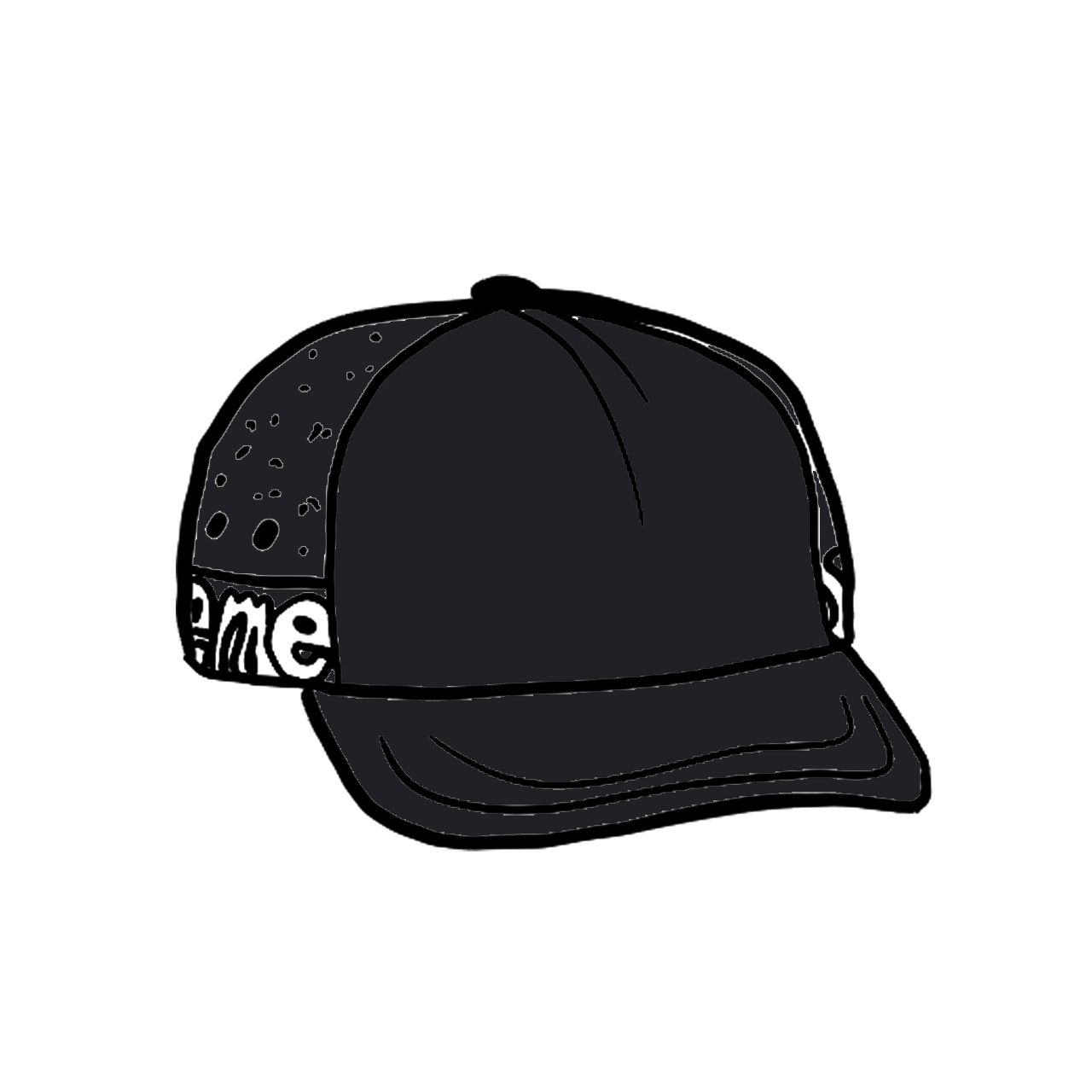 Supreme　Side Logo 5PANEL BLACK