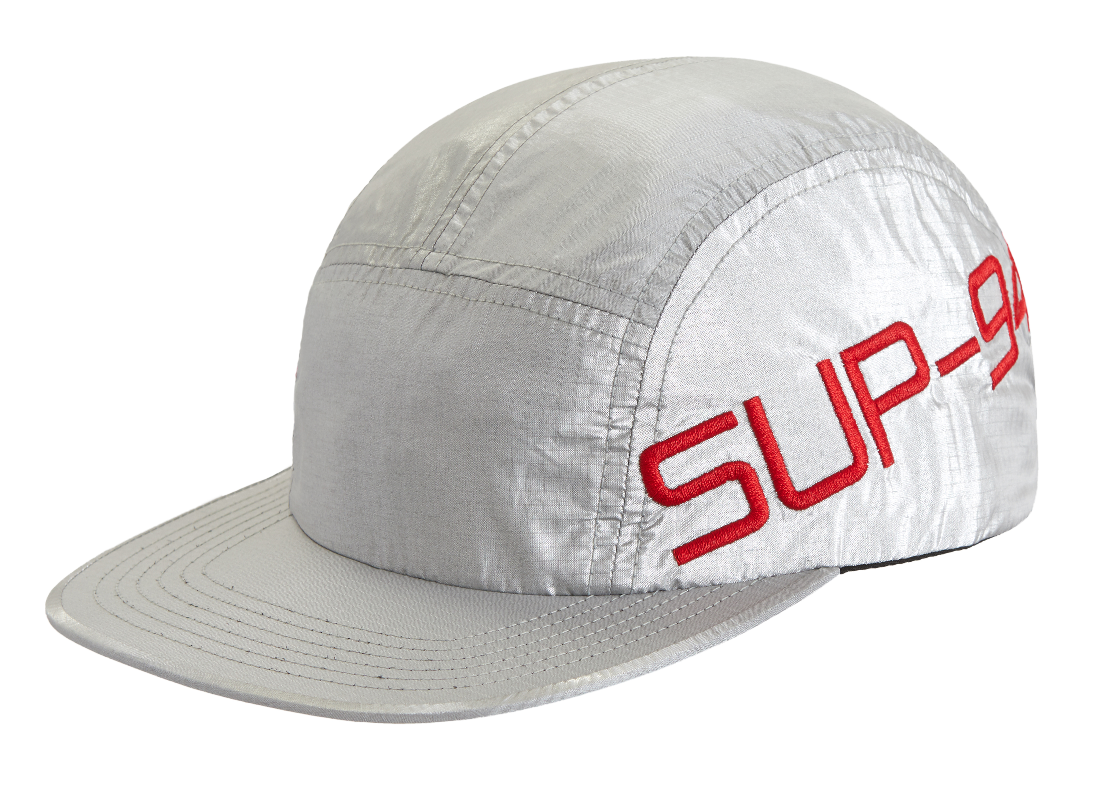 Supreme Side Logo Camp Cap Silver