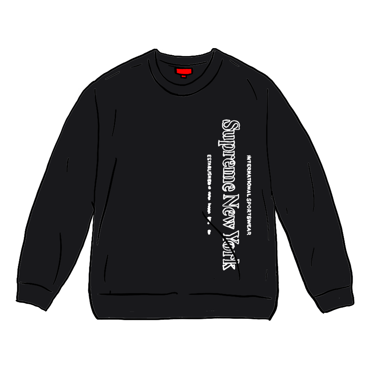 買い価格白黒 L supreme New York Sweater ニット/セーター
