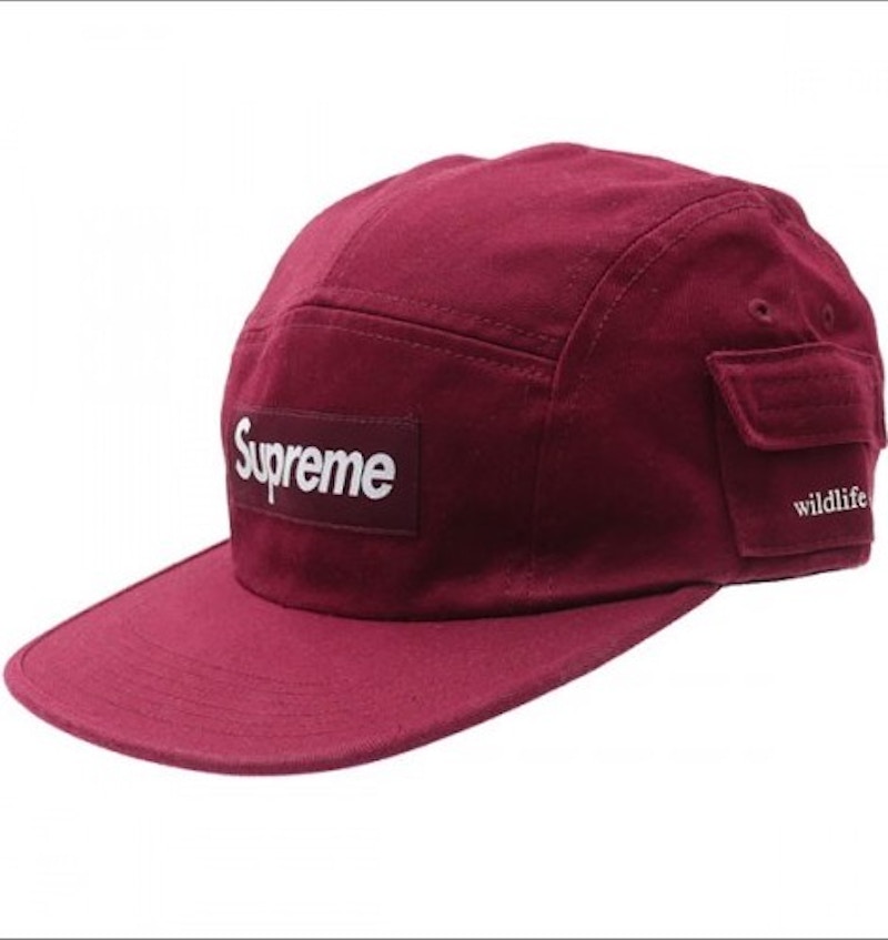 Supreme Side Pocket Camp Cap Burgundy - FW16 - US