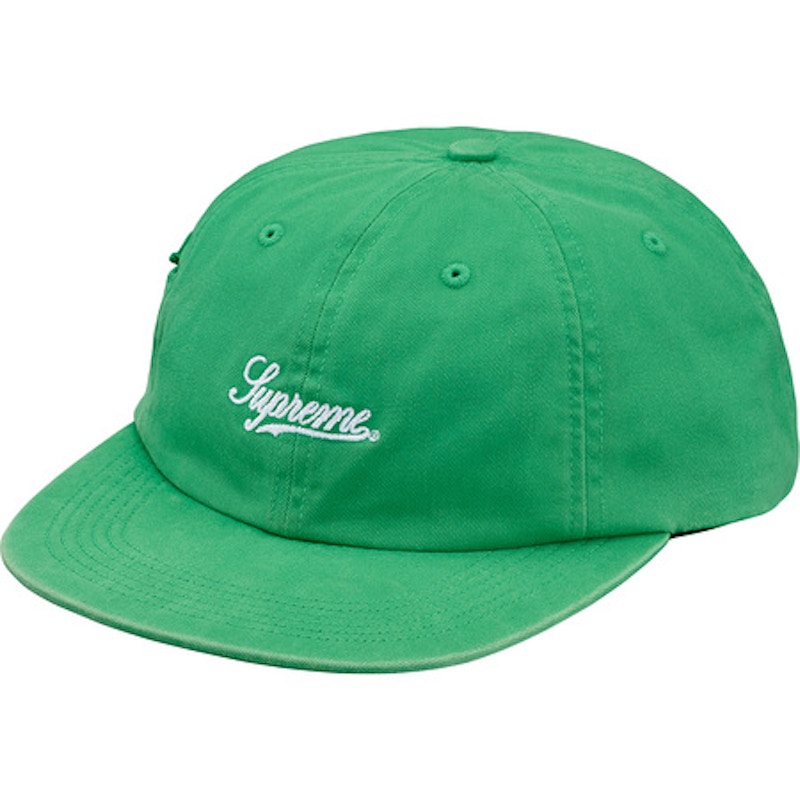 Supreme Side Pocket Script Logo 6-Panel Light Green