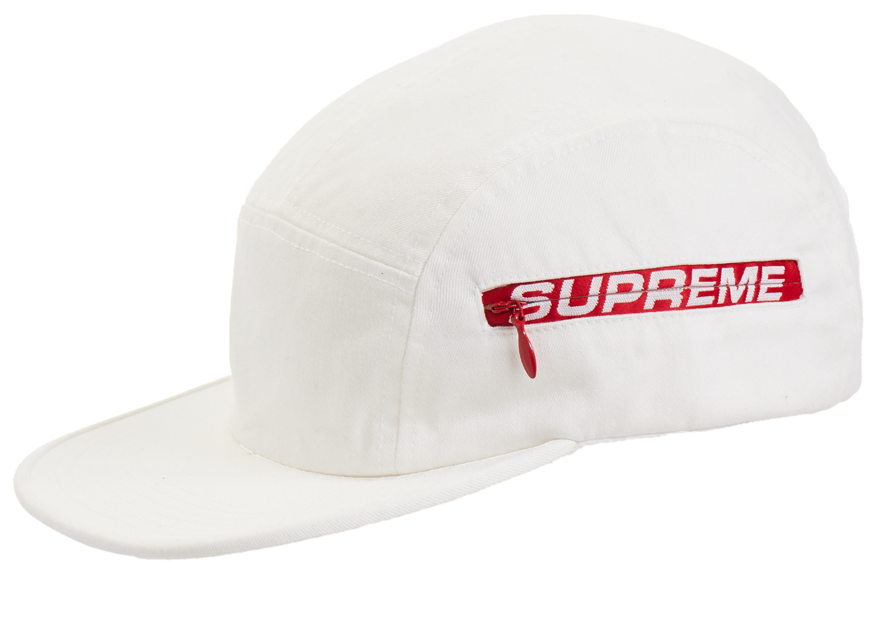 Supreme Side Zip Camp Cap (SS19) White - SS19 - US