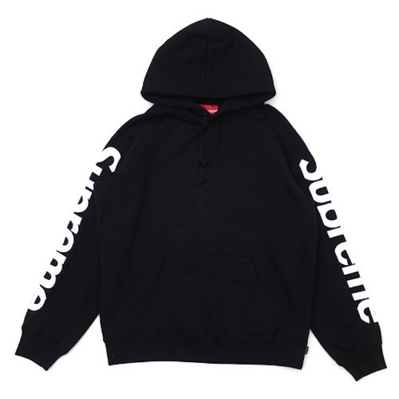 Supreme Sleeve Logo Sideline Parka Black