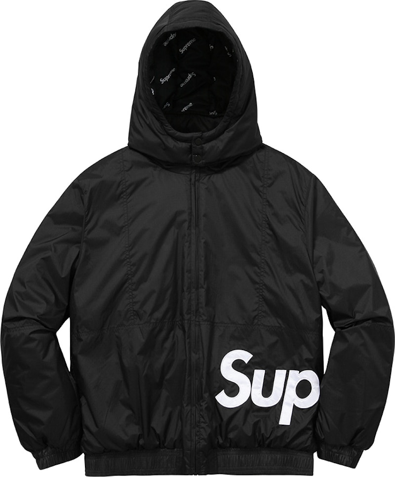 Supreme Sideline Logo Parka Black Men's - FW16 - US