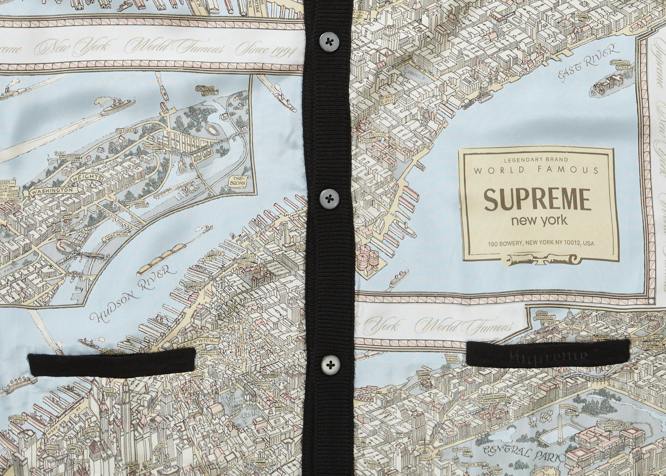 Supreme Silk Map Cardiganバーバリー