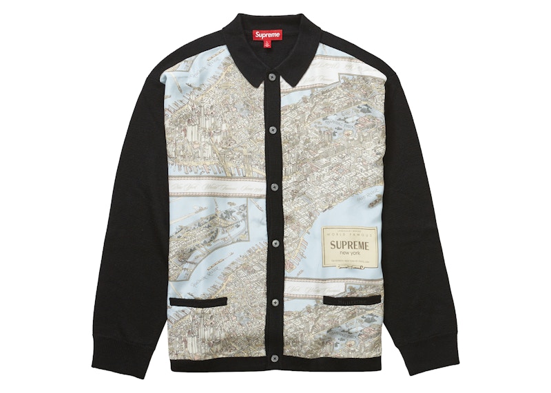 シュプリームSupreme Silk Map Cardigan \