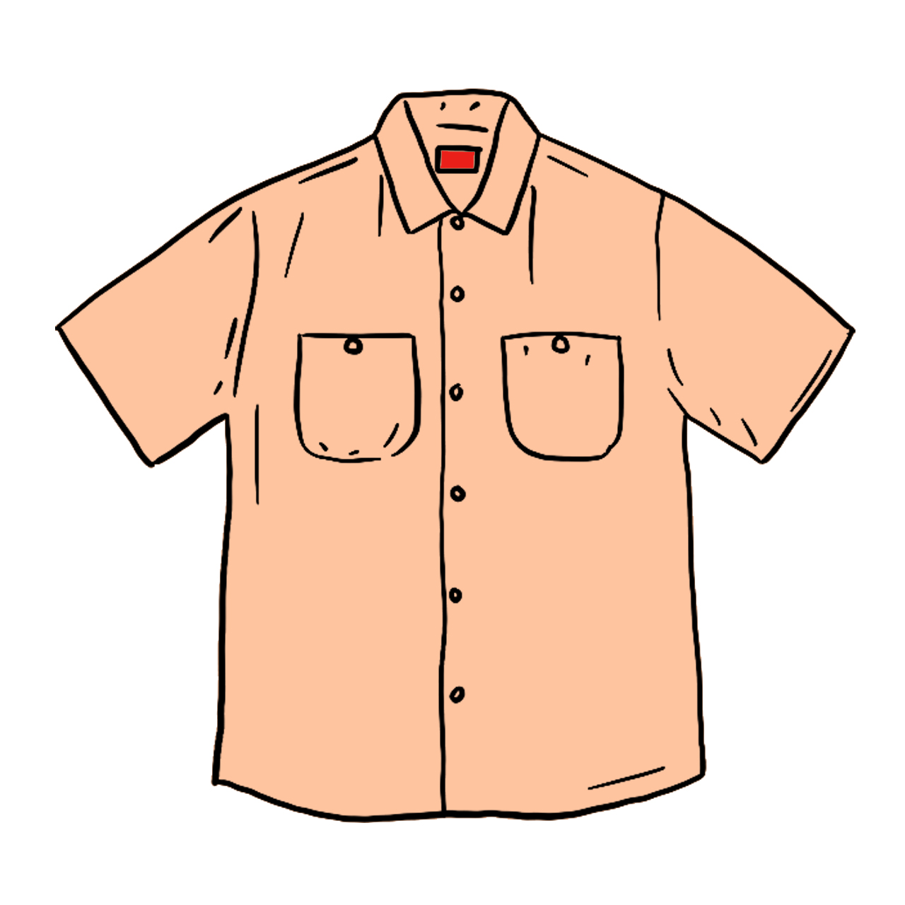 Supreme Dog S/S Work Shirt Orange